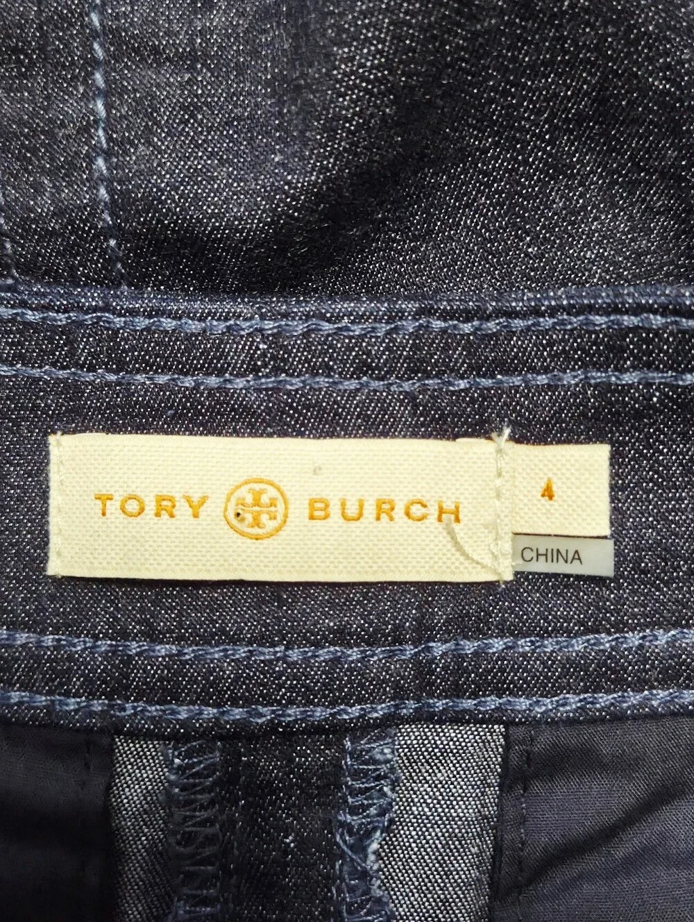 Tory Burch Elise Chambray Denim Mini Skirt Size 4
